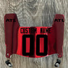 Atlanta Falcons Custom Name & Number Mini Football Helmet Visor Shield Red Chrome Mirror w/ Clips - BLACK