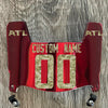 Atlanta Falcons Custom Name & Number Mini Football Helmet Visor Shield Red Chrome Mirror w/ Clips - CAMO