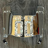 Atlanta Falcons Custom Name & Number Mini Football Helmet Visor Shield Silver Chrome Mirror w/ Clips - MONEY PRINT