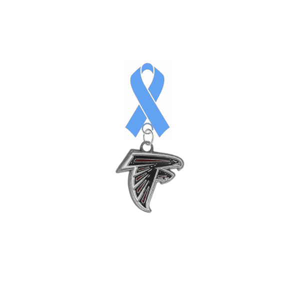 Atlanta Falcons NFL Prostate Cancer Awareness / Fathers Day Light Blue Ribbon Lapel Pin