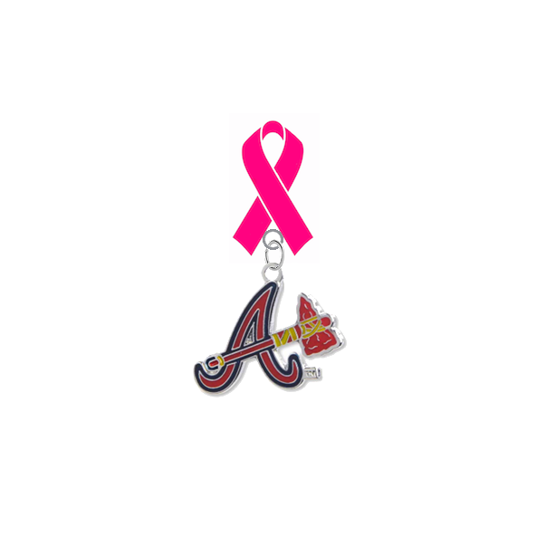 Atlanta Braves MLB Breast Cancer Awareness Pink Ribbon Lapel Pin