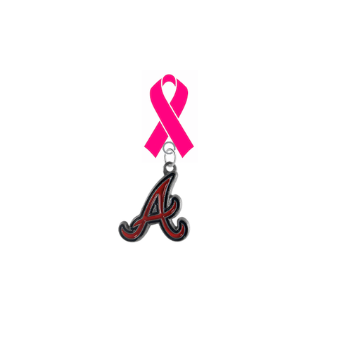 Atlanta Braves MLB Breast Cancer Awareness / Mothers Day Pink Ribbon Lapel Pin