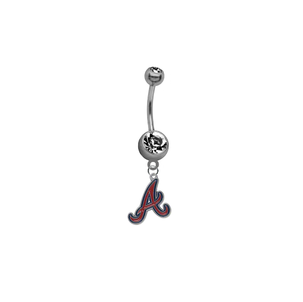 Atlanta Braves MLB Baseball Belly Button Navel Ring