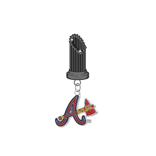 Atlanta Braves Style 2 MLB World Series Trophy Lapel Pin