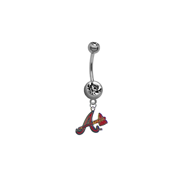Atlanta Braves Style 2 MLB Baseball Belly Button Navel Ring