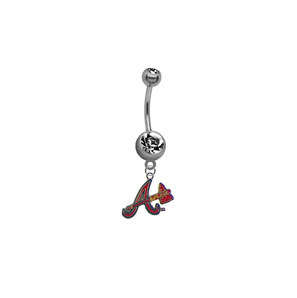 Atlanta Braves Style 2 MLB Baseball Belly Button Navel Ring