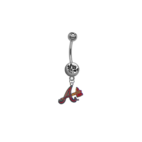 Atlanta Braves Style 2 MLB Baseball Belly Button Navel Ring