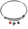 Atlanta Falcons Black NFL Expandable Wire Bangle Charm Bracelet