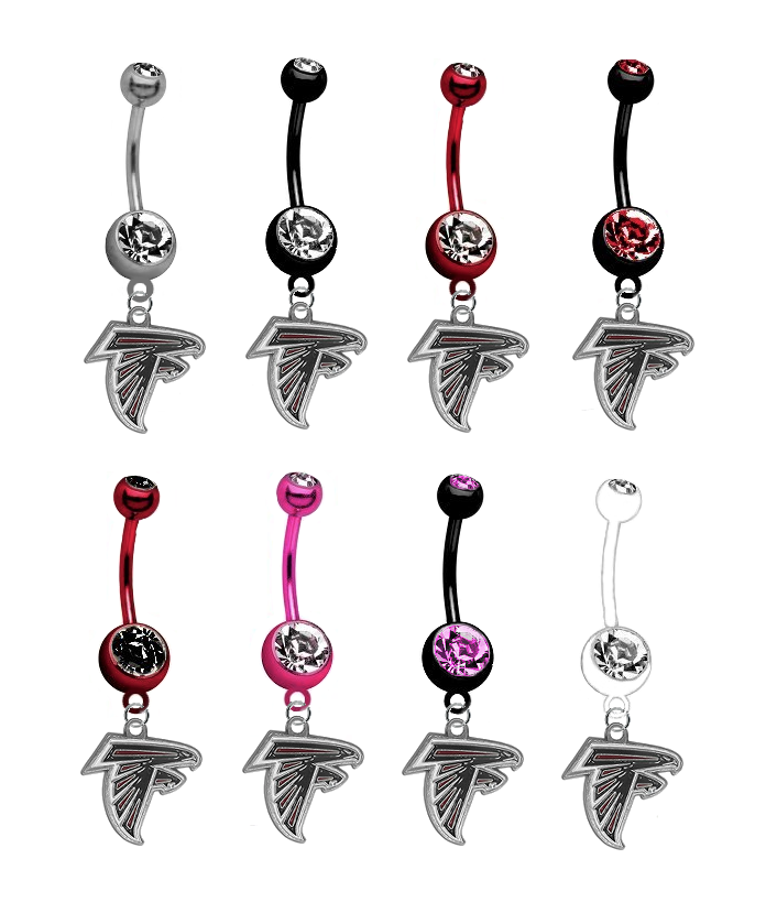 Atlanta Falcons NFL Football Belly Button Navel Ring - Pick Your Color