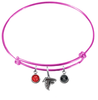 Atlanta Falcons Pink NFL Expandable Wire Bangle Charm Bracelet