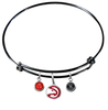 Atlanta Hawks BLACK Color Edition Expandable Wire Bangle Charm Bracelet