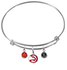 Atlanta Hawks NBA Expandable Wire Bangle Charm Bracelet