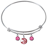 Atlanta Hawks NBA Expandable Wire Bangle Charm Bracelet