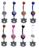 Auburn Tigers NCAA College Belly Button Navel Ring - Pick Your Color
