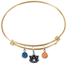 Auburn Tigers Gold NFL Expandable Wire Bangle Charm Bracelet