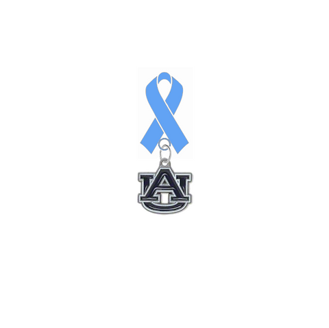 Auburn Tigers Prostate Cancer Awareness / Fathers Day Light Blue Ribbon Lapel Pin