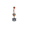 Auburn Tigers ORANGE College Belly Button Navel Ring