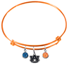Auburn Tigers Orange NFL Expandable Wire Bangle Charm Bracelet