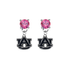 Auburn Tigers PINK Swarovski Crystal Stud Rhinestone Earrings