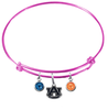 Auburn Tigers Pink NFL Expandable Wire Bangle Charm Bracelet