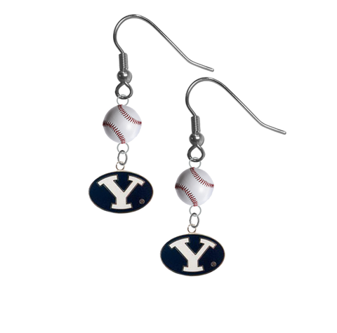 BYU Brigham Young Cougars NCAA Baseball Dangle Earrings