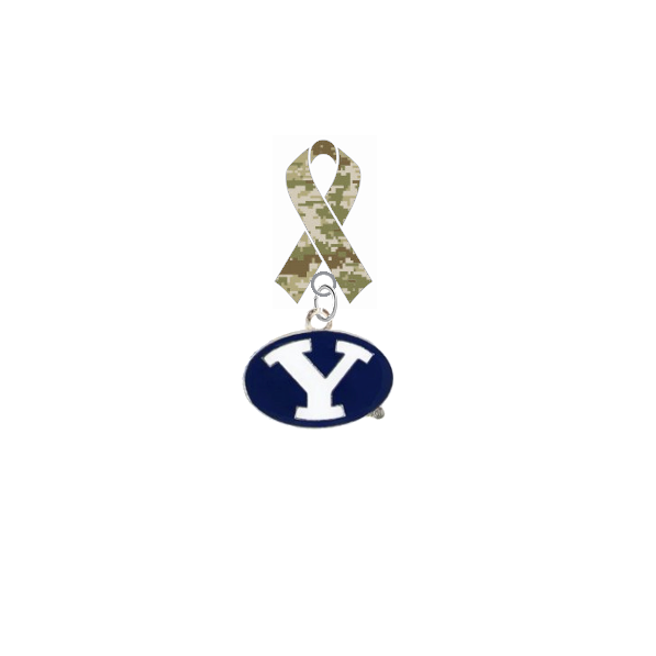 BYU Cougars Salute to Service Military Appreciation Camo Ribbon Lapel Pin