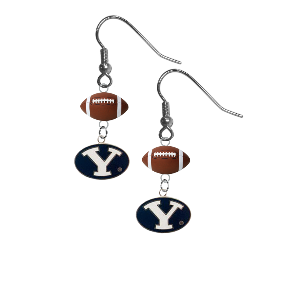 BYU Brigham Young Cougars NCAA Football Dangle Earrings