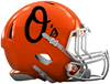 Baltimore Orioles Custom Concept Orange Mini Riddell Speed Football Helmet
