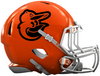 Baltimore Orioles Custom Concept Orange Mini Riddell Speed Football Helmet