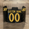 Baltimore Ravens Custom Name & Number Full Size Football Helmet Visor Shield Black Dark Tint w/ Clips - GOLD