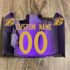 Baltimore Ravens Custom Name & Number Full Size Football Helmet Visor Shield Purple Iridium Mirror w/ Clips - GOLD