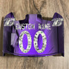 Baltimore Ravens Custom Name & Number Full Size Football Helmet Visor Shield Purple Iridium Mirror w/ Clips - MONEY PRINT
