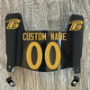 Baltimore Ravens Custom Name & Number Mini Football Helmet Visor Shield Black Dark Tint w/ Clips - GOLD