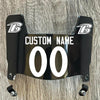 Baltimore Ravens Custom Name & Number Mini Football Helmet Visor Shield Black Dark Tint w/ Clips - WHITE
