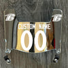 Baltimore Ravens Custom Name & Number Mini Football Helmet Visor Shield Silver Chrome Mirror w/ Clips - WHITE