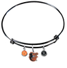 Baltimore Orioles Mascot Logo Black MLB Expandable Wire Bangle Charm Bracelet