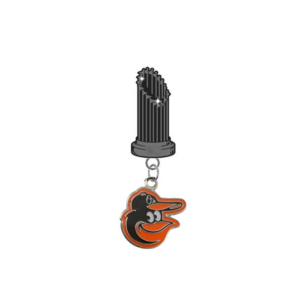 Baltimore Orioles Mascot Logo MLB World Series Trophy Lapel Pin