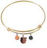 Baltimore Orioles Mascot Logo Gold MLB Expandable Wire Bangle Charm Bracelet