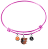 Baltimore Orioles Mascot Logo Pink MLB Expandable Wire Bangle Charm Bracelet