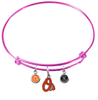 Baltimore Orioles Pink MLB Expandable Wire Bangle Charm Bracelet