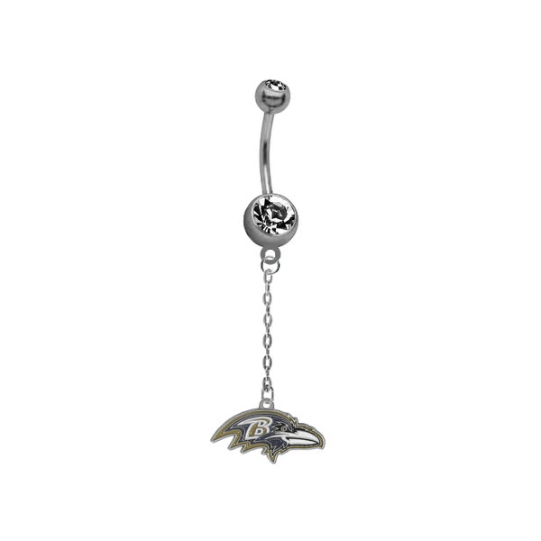 Baltimore Ravens Chain NFL Football Belly Button Navel Ring