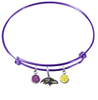 Baltimore Ravens Purple NFL Expandable Wire Bangle Charm Bracelet