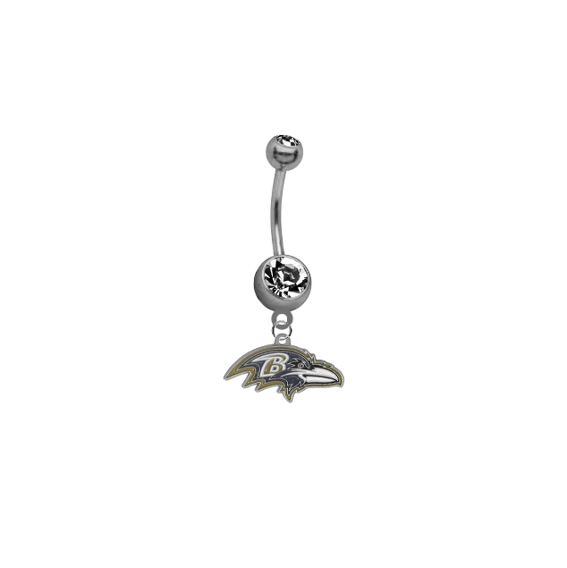 Baltimore Ravens NFL Football Belly Button Navel Ring