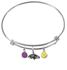 Baltimore Ravens NFL Expandable Wire Bangle Charm Bracelet