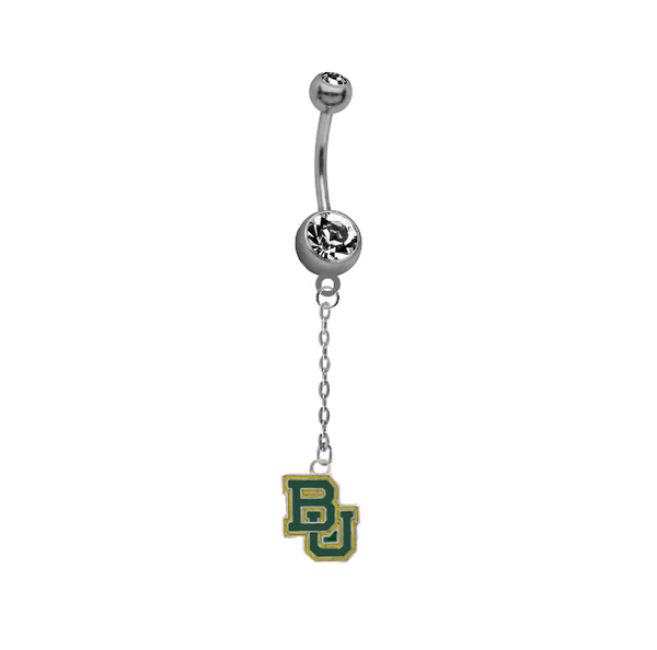 Baylor Bears Dangle Chain Belly Button Navel Ring