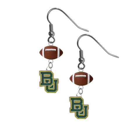 Baylor Bears NCAA Football Dangle Earrings