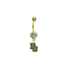 Baylor Bears GOLD College Belly Button Navel Ring