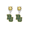 Baylor Bears GOLD Swarovski Crystal Stud Rhinestone Earrings