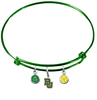Baylor Bears NCAA Green Expandable Wire Bangle Charm Bracelet