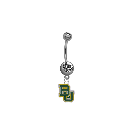 Baylor Bears SILVER College Belly Button Navel Ring